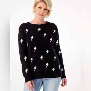 95. Peace Love World Lighting Bolt Sweater Size XS